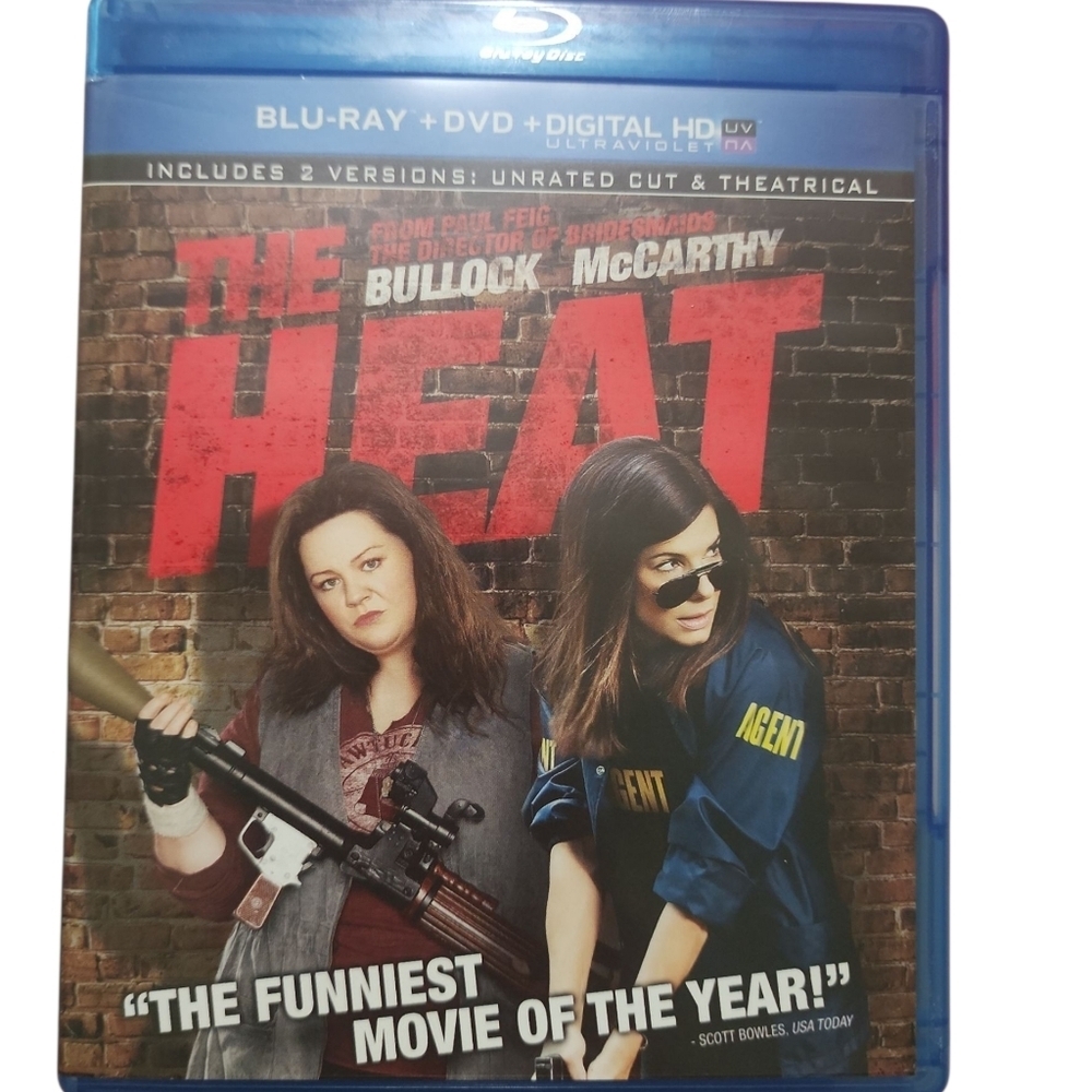 The Heat Blu-Ray DVD Digital Copy Combo 2-Disc Unrated Theatrical Sandra Bullock